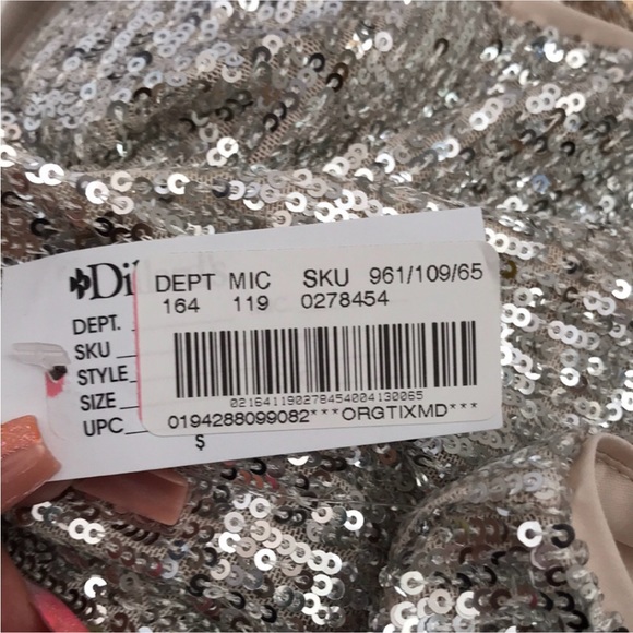 Chelsea & Violet L silver and gold sequin dress size L party dress - Picture 13 of 13